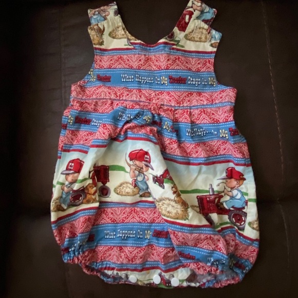 🦃 Custom-made 12-18 month one piece outfit. - Picture 2 of 4